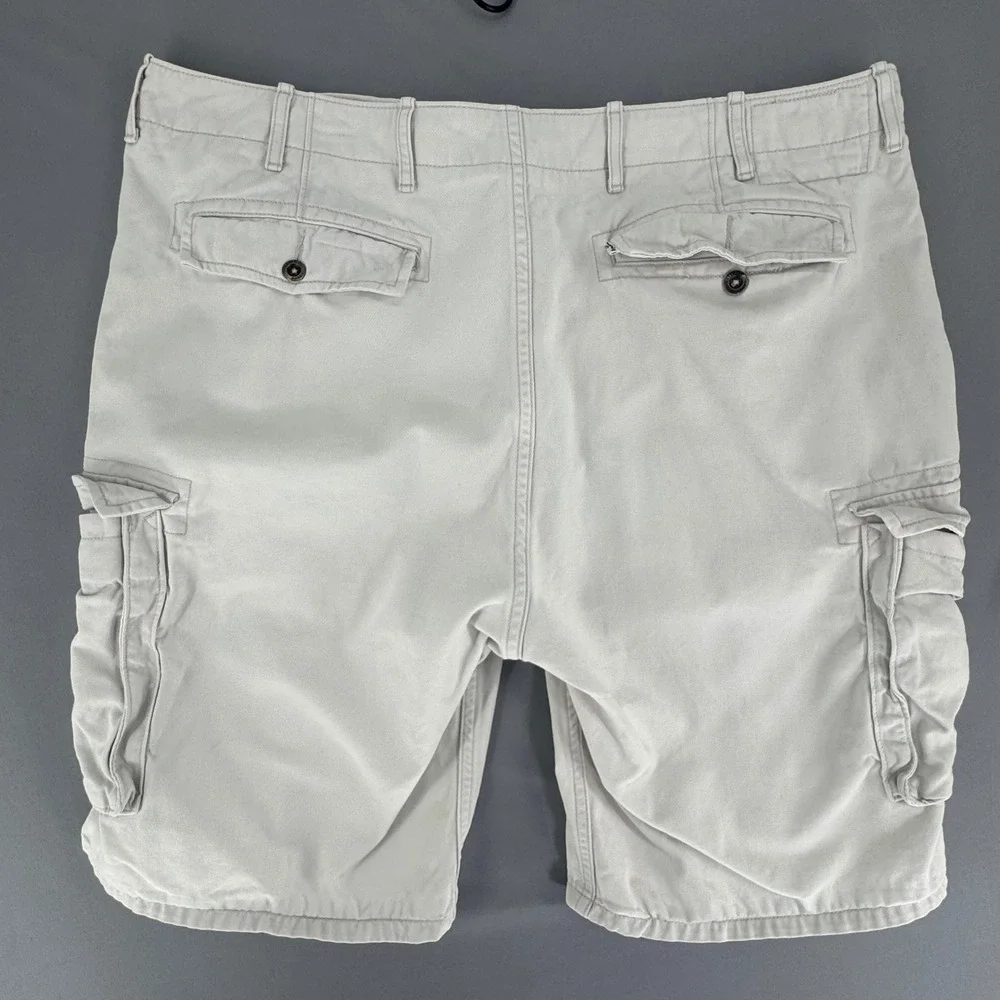 Levis Mens Cargo Shorts Size 40 Bone Off-White Cotton Utility 124630028